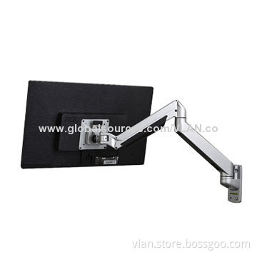 Height Adjustable Monitor Arm, Can Attach to the Wall, Gas Cylinder Adjust Design, Wall Mounting